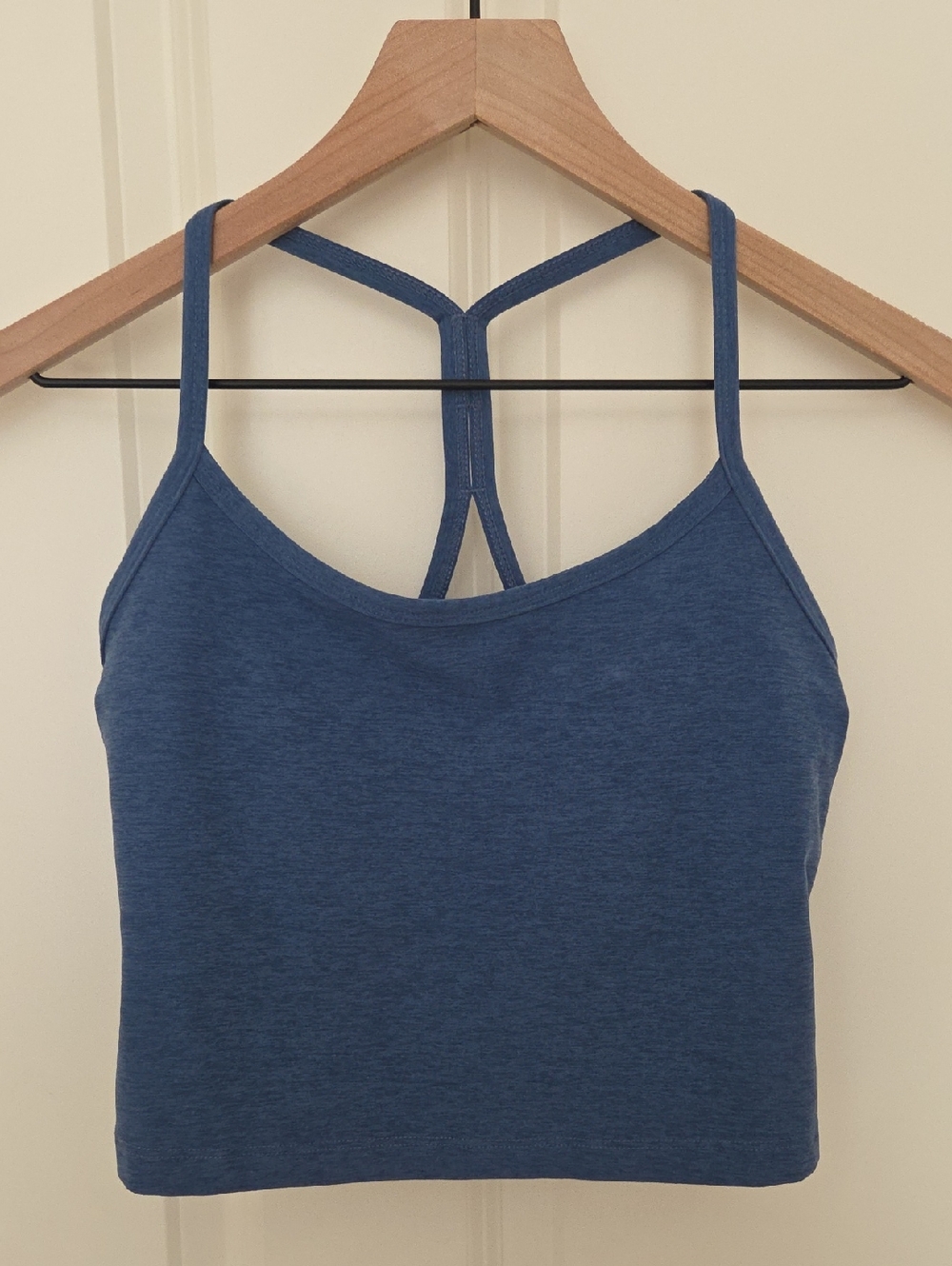 Beyond Yoga Spacedye Heather Blue Crop Tank